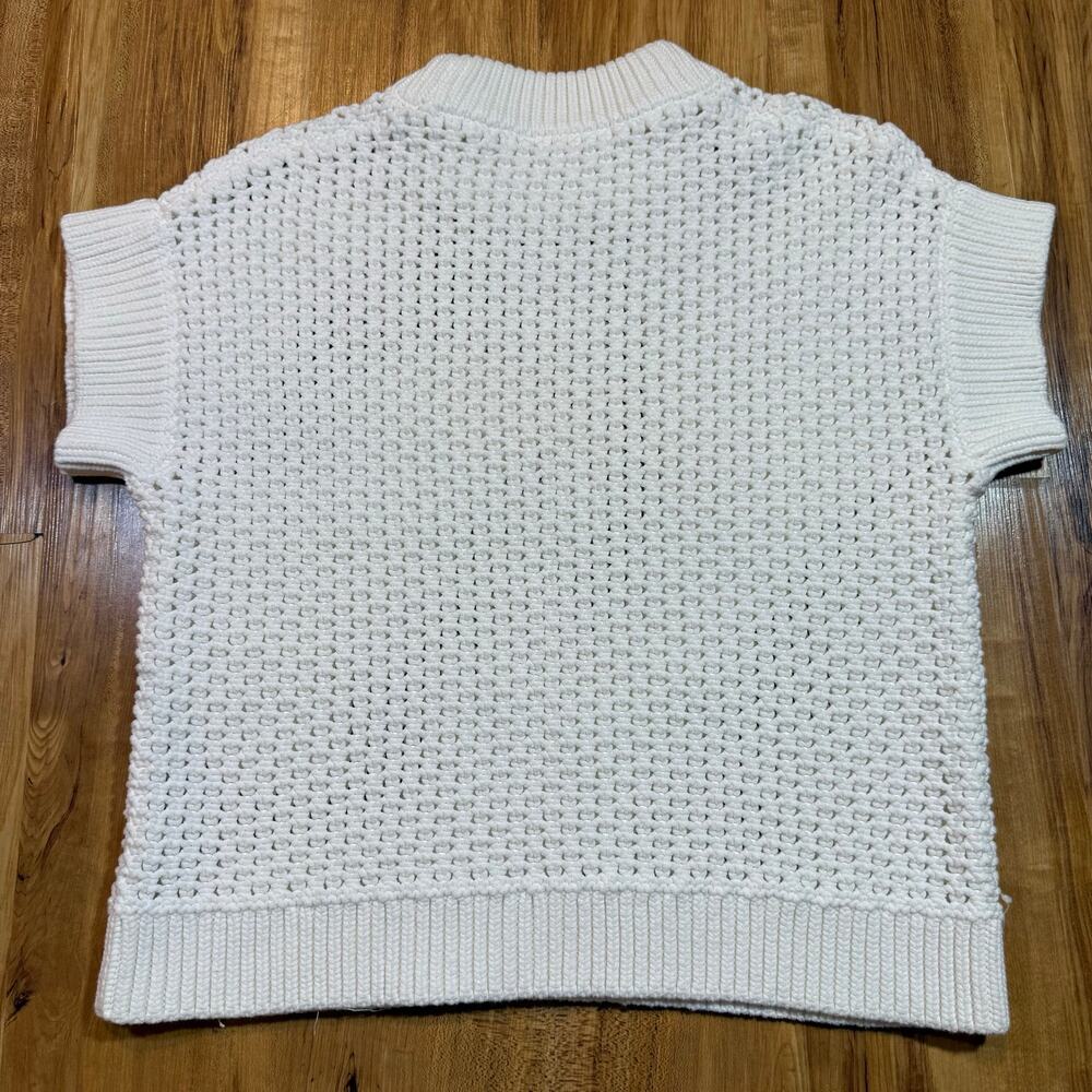 Haven Well Within Blocky Chunky Knit Short Sleeve Organic Cotton Sweater XS - Picture 7 of 7